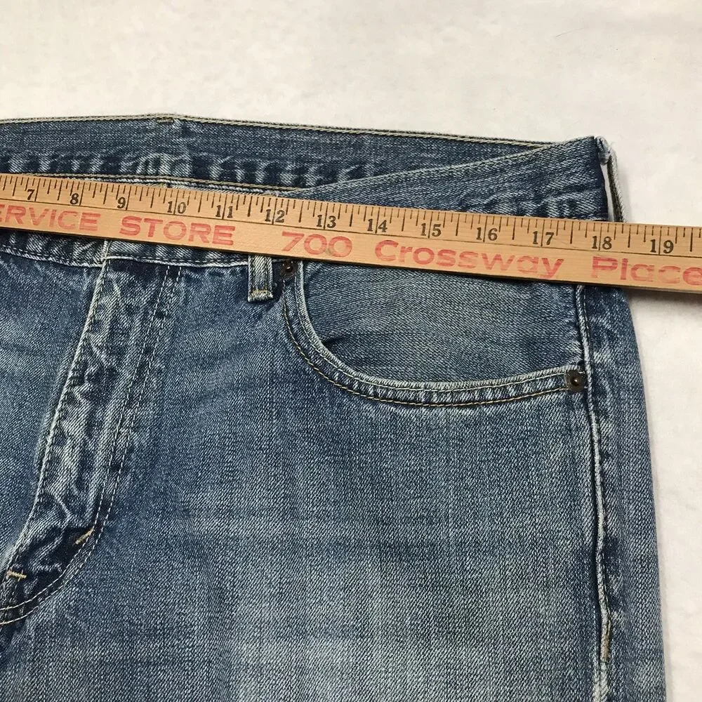 LEVIS 527 Boot Cut Jean Men 36x32 Faded Whisker Wash Skater Cowboy Western